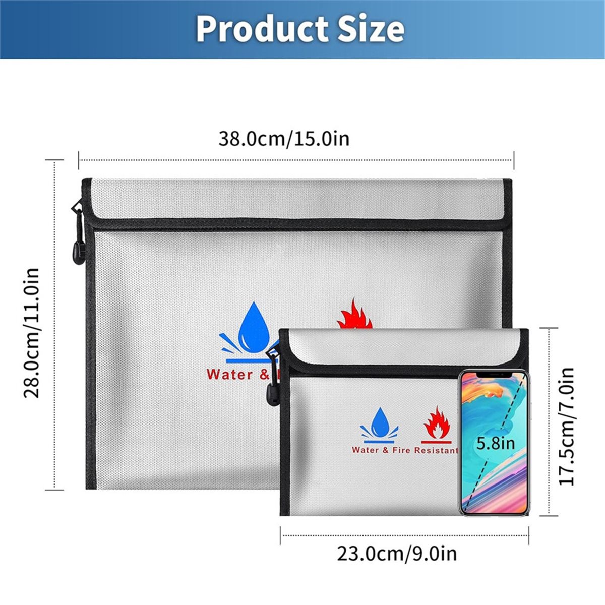 Fire Safe Document - Bolsa de Documentos à Prova de