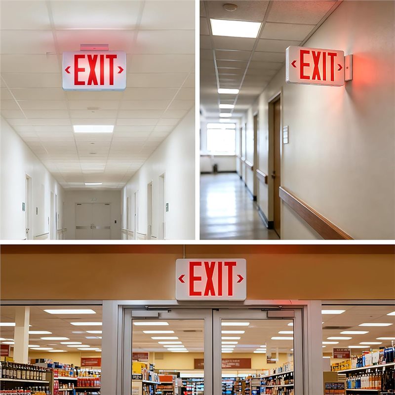 Emergency Exit Sign - [NOVO! A25P] Sinal de Saída Vermelho,