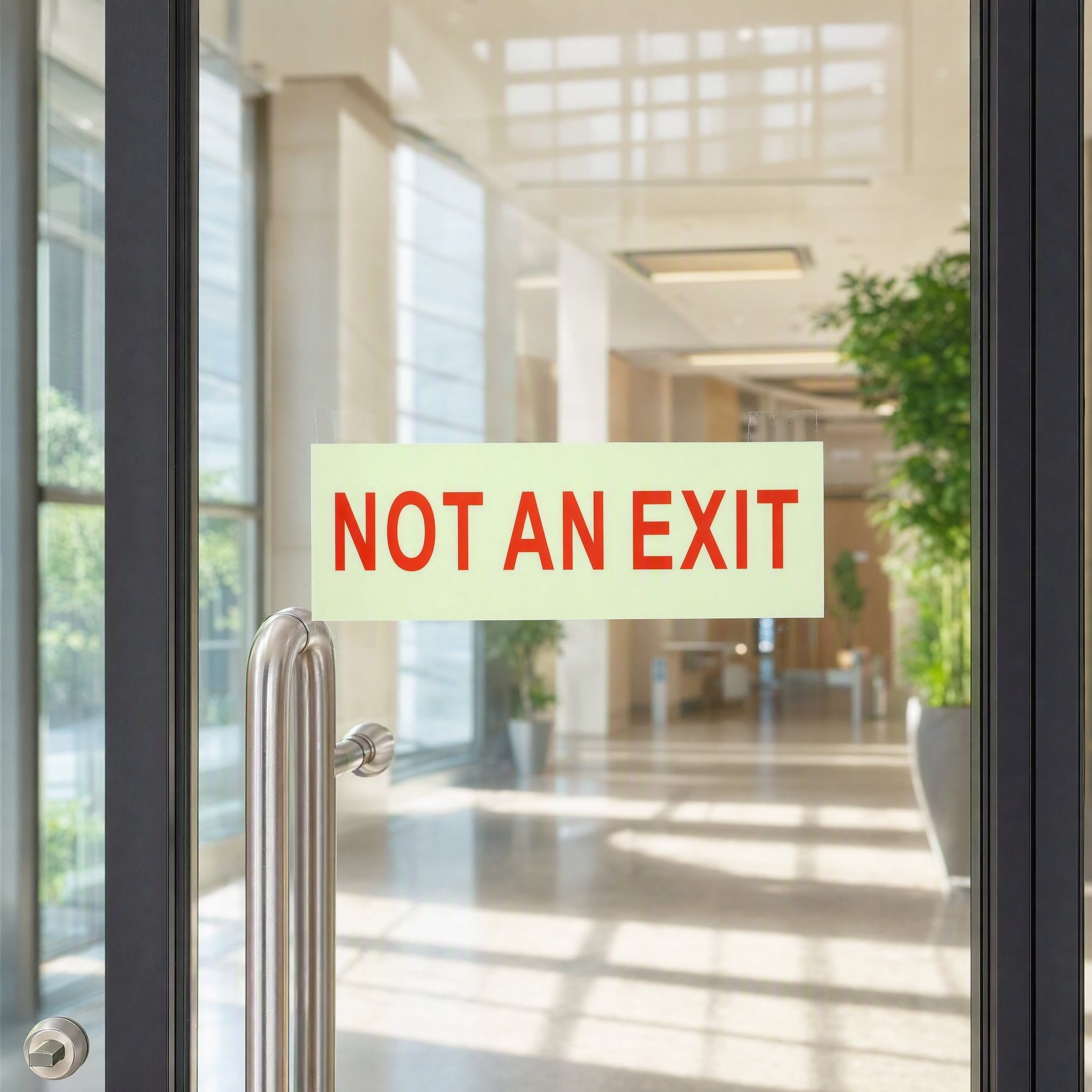 Emergency Exit Sign - 2 unidades de adesivo de parede