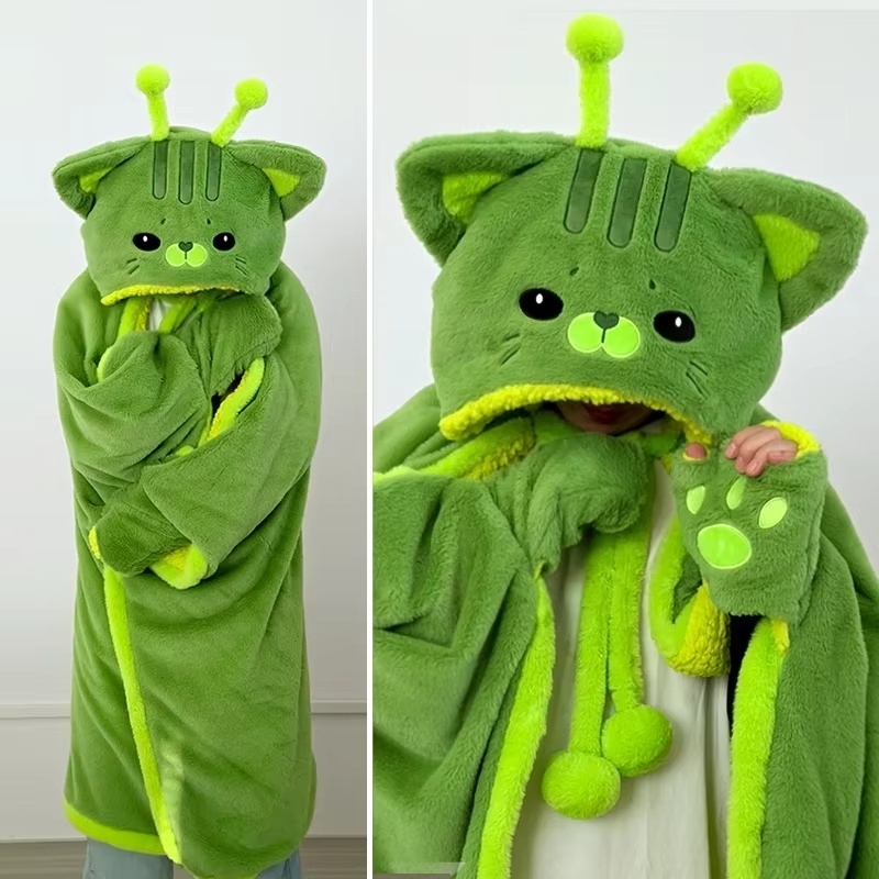 Fire Blanket Kitchen - Manta com Capuz de Gato Alienígena