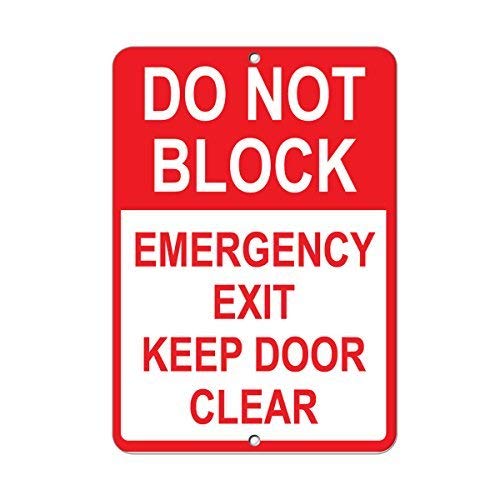 Emergency Exit Sign - Placa de Metal Vincenicy: Ótima Placa