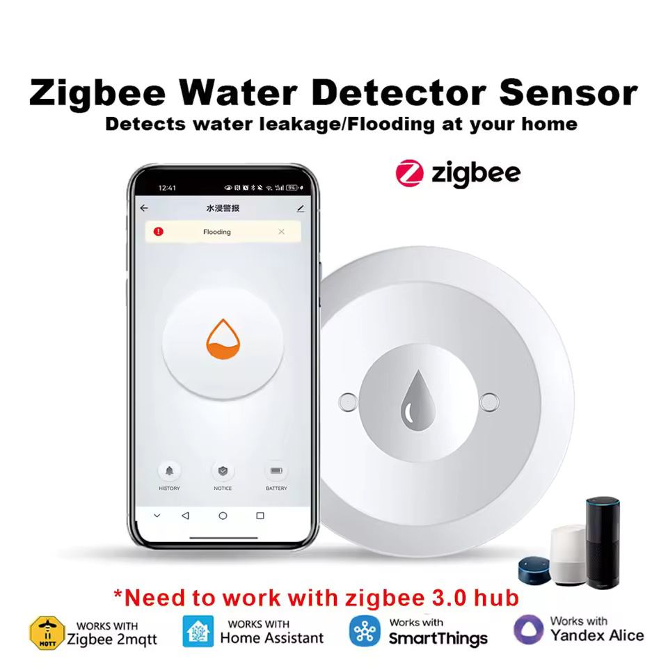 Compatível com Tuya ZigBee 3.0 - Water Alarm Sensor avaliação e preço